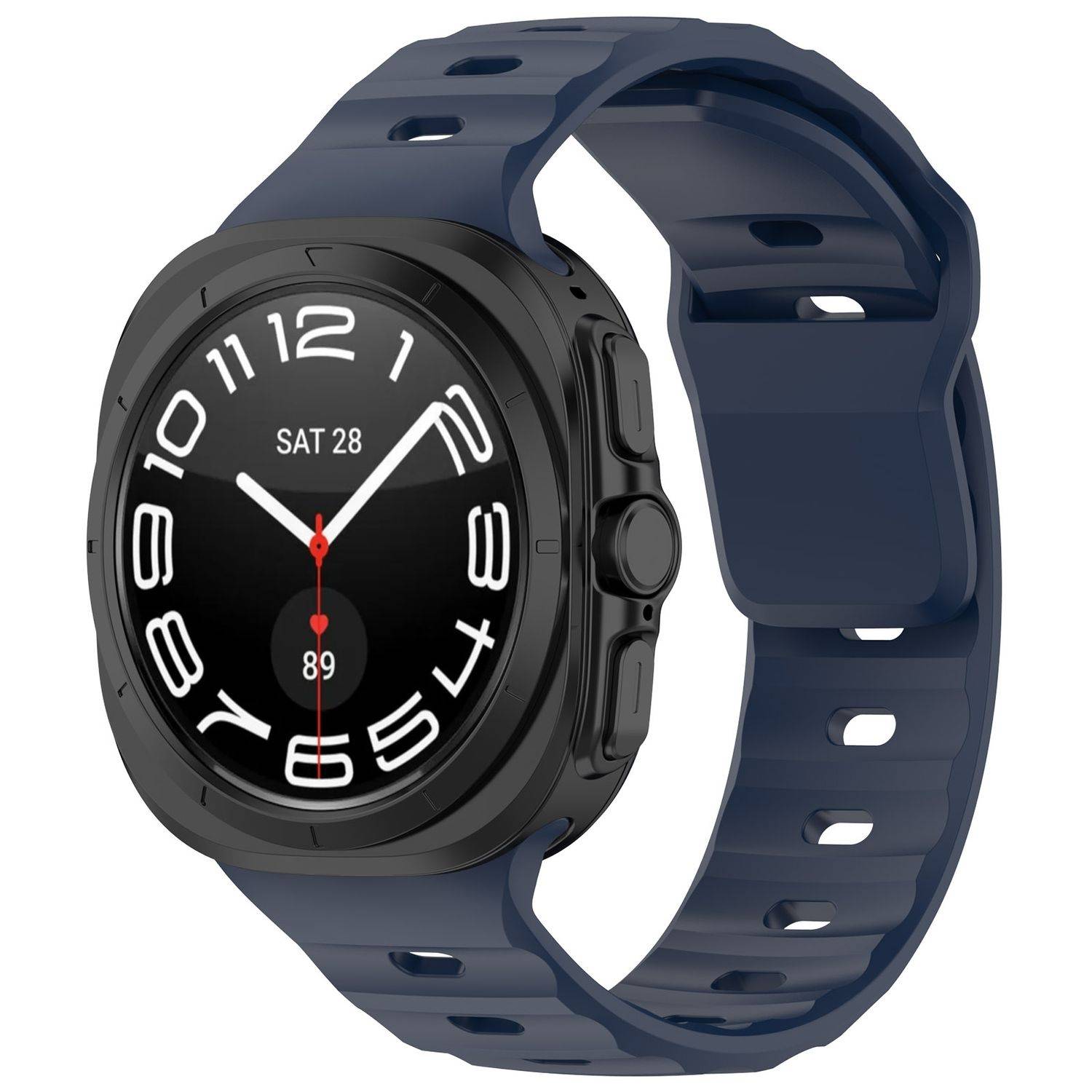 Für Samsung Galaxy Watch Ultra 47mm Solid Color Silikon Band D- Blau