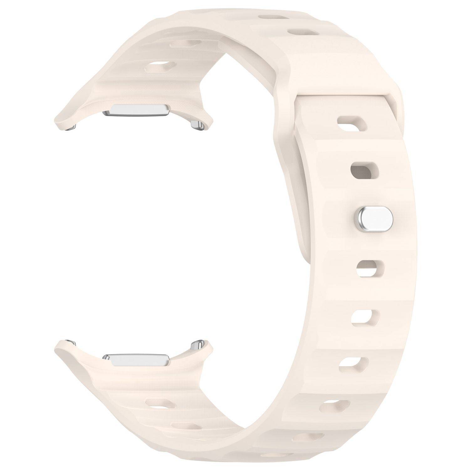 Für Samsung Galaxy Watch Ultra 47mm Solid Color Silikon Arm Band Beige