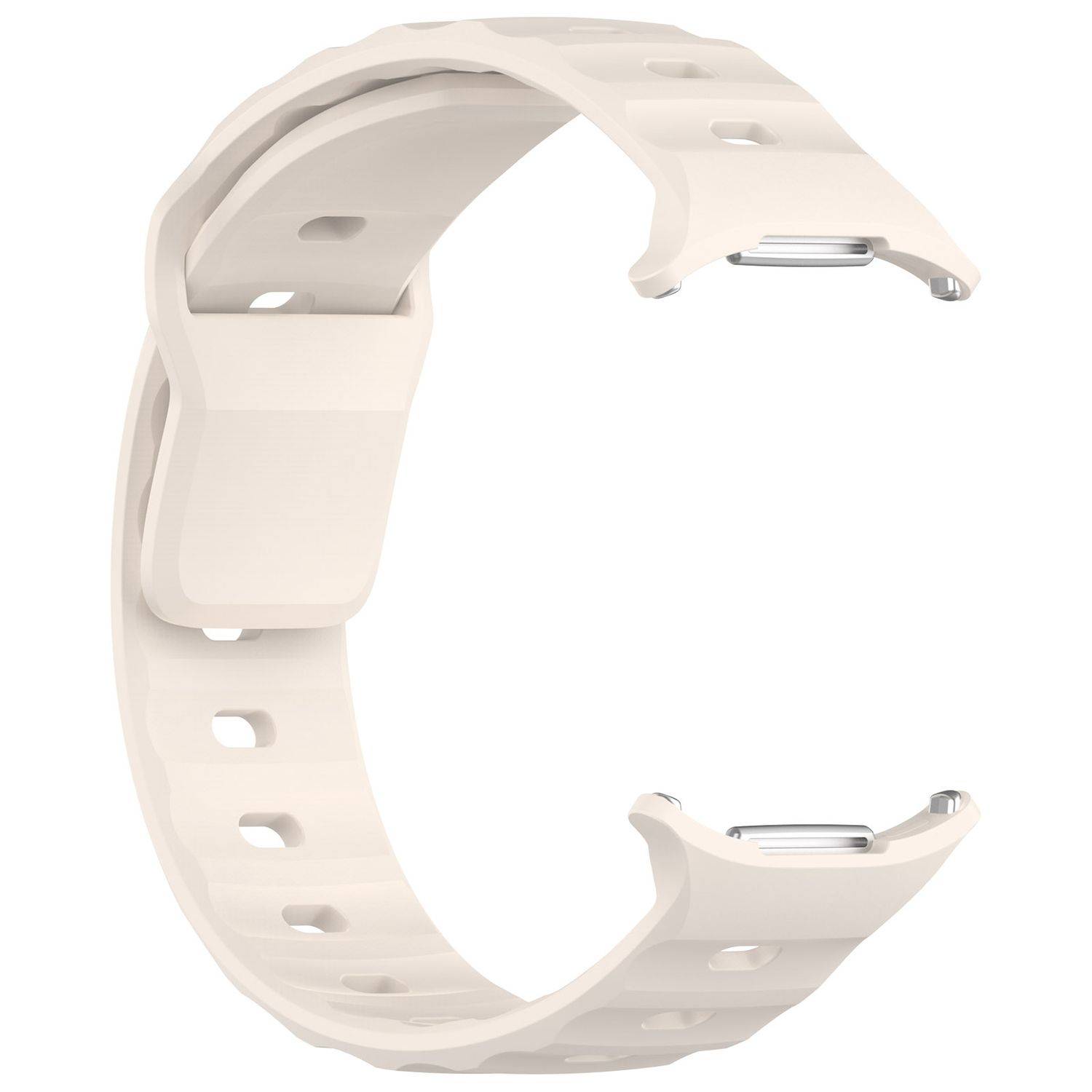 Für Samsung Galaxy Watch Ultra 47mm Solid Color Silikon Arm Band Beige