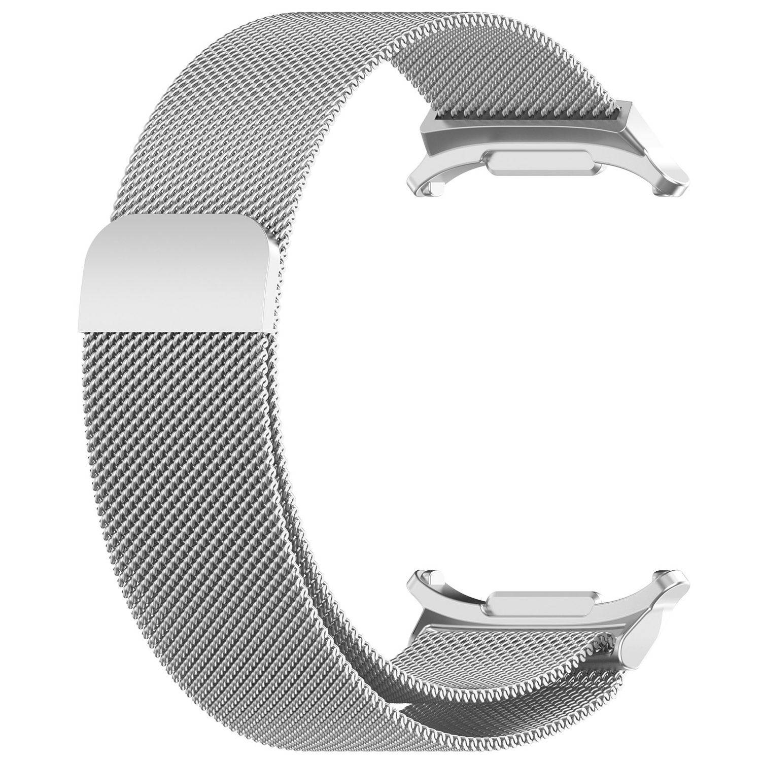 Für Samsung Galaxy Watch Ultra 47mm Metall Mesh Ersatz Armband Silber