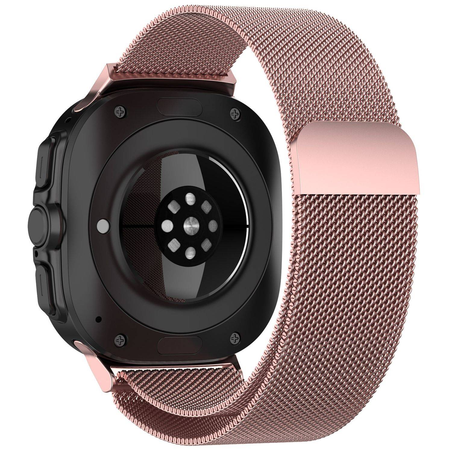 Für Samsung Galaxy Watch Ultra 47mm Metall Mesh Ersatz Armband Rosa