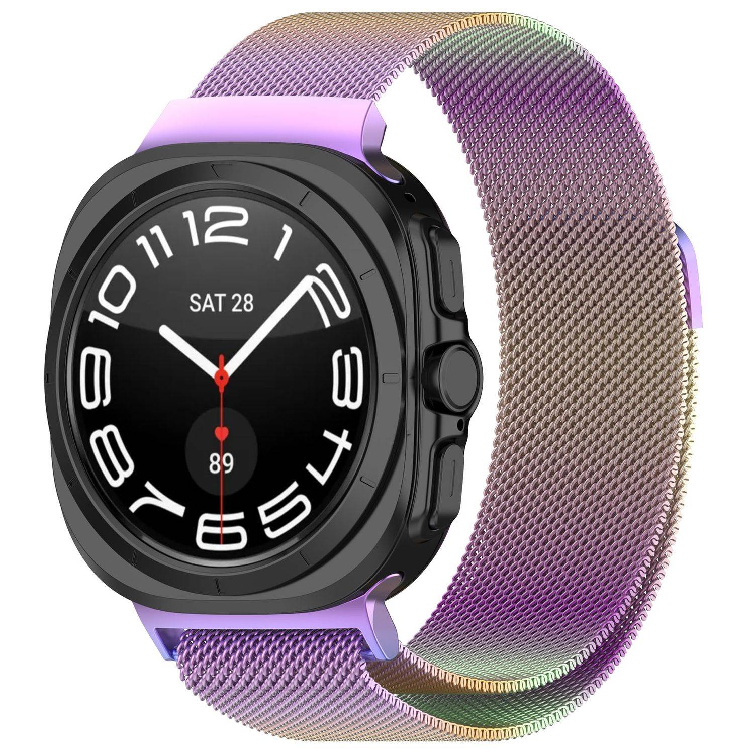 Für Samsung Galaxy Watch Ultra 47mm Metall Mesh Ersatz Armband Bunt
