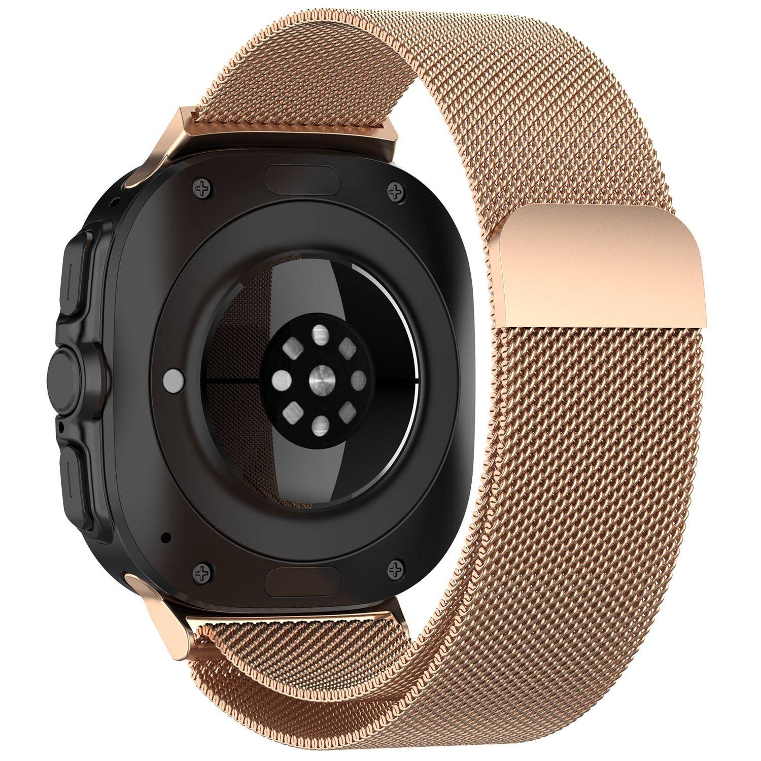 Für Samsung Galaxy Watch Ultra 47mm Metall Mesh Ersatz Band Rose Gold