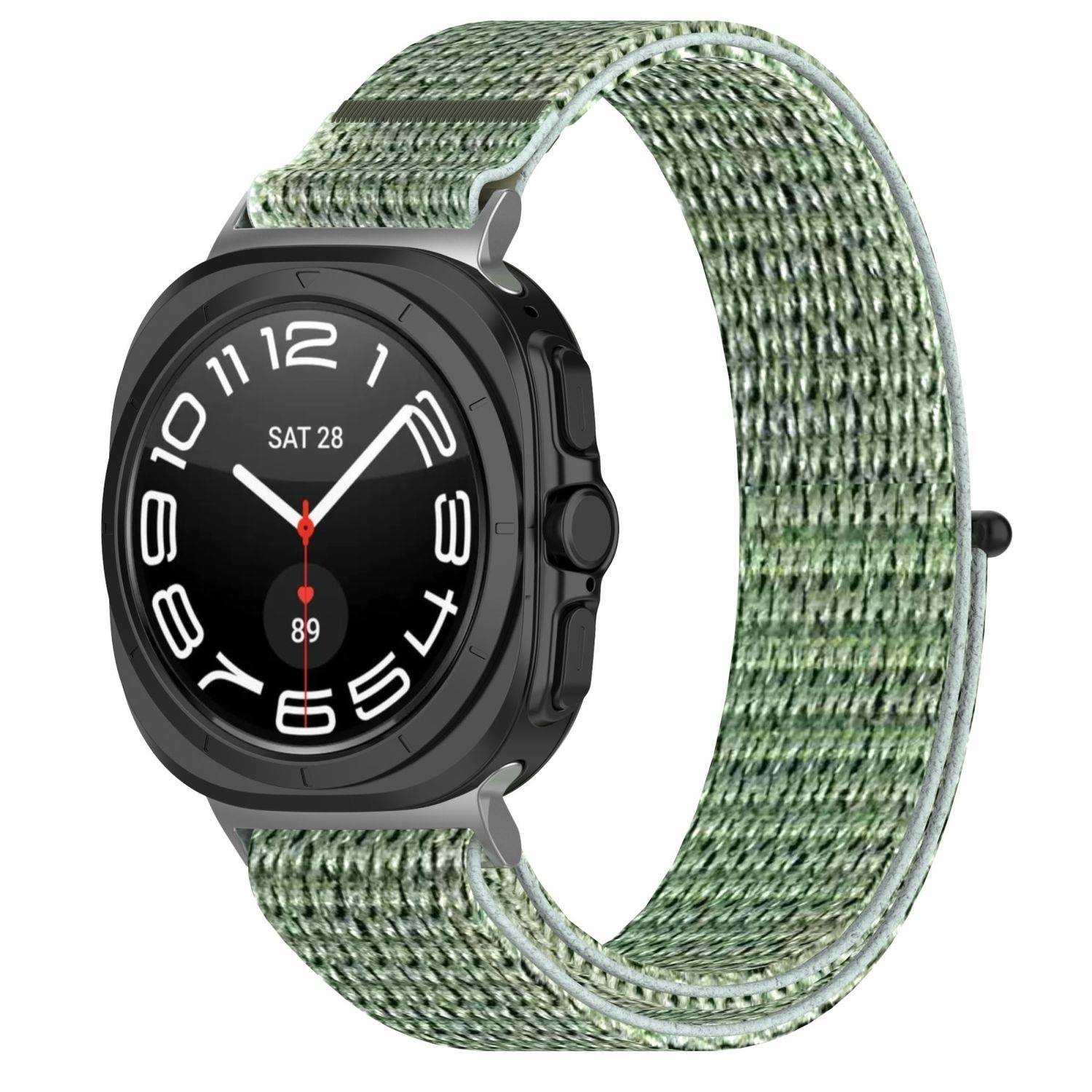 Für Samsung Galaxy Watch Ultra 47mm Nylon Klettverschluss Arm Band M2