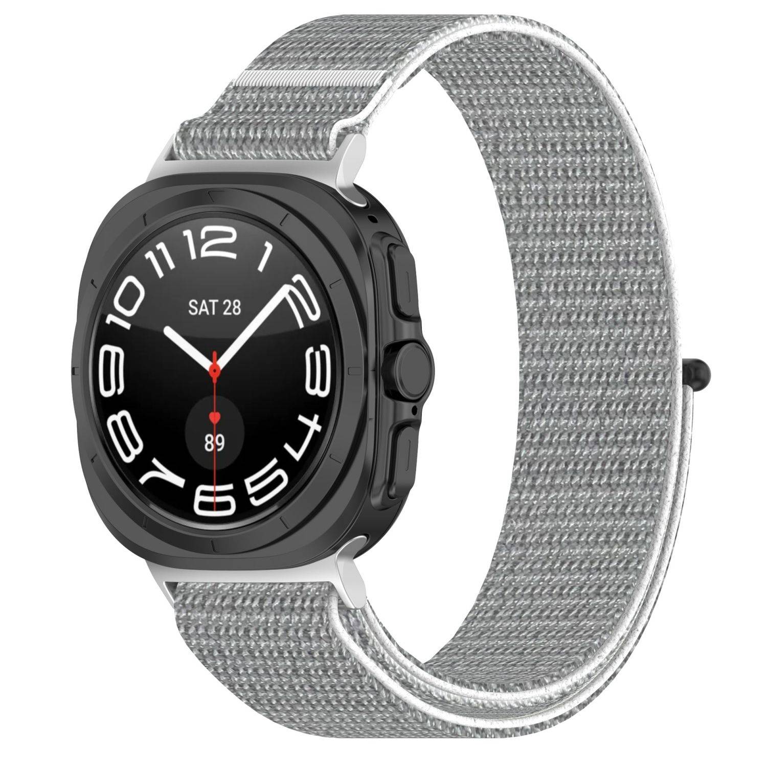 Für Samsung Galaxy Watch Ultra 47mm Nylon Klettverschluss Arm Band M4