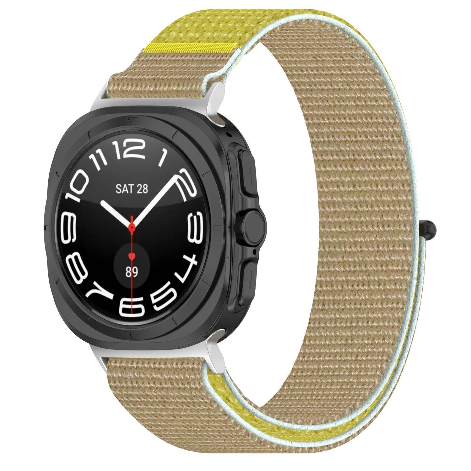 Für Samsung Galaxy Watch Ultra 47mm Nylon Klettverschluss Arm Band M7