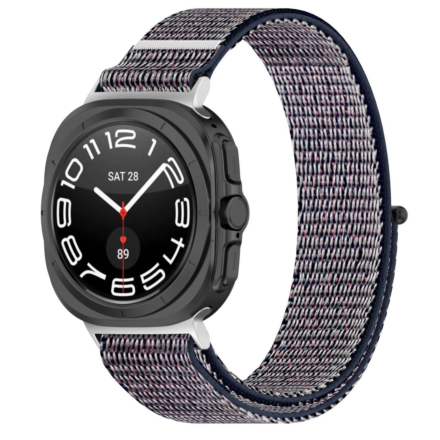 Für Samsung Galaxy Watch Ultra 47mm Nylon Klettverschluss Arm Band M8