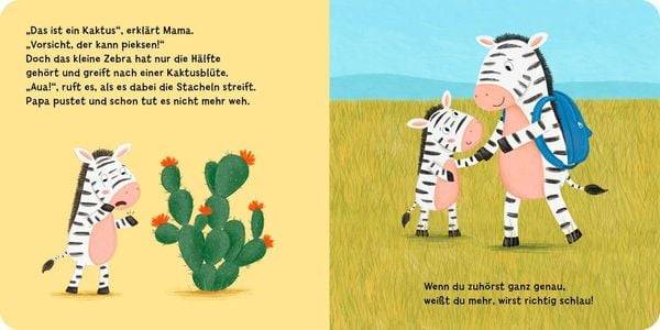 Zuhören macht schlau, kleines Zebra!