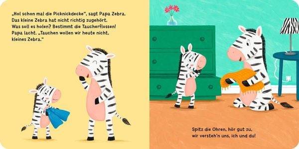 Zuhören macht schlau, kleines Zebra!