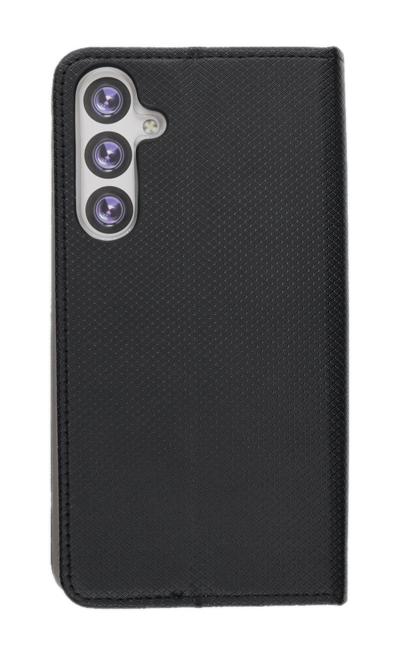 JAMCOVER Bookcase Texture Schwarz für Samsung Galaxy A55 5G - Handytasche mit Kartenfach und Standfunktion