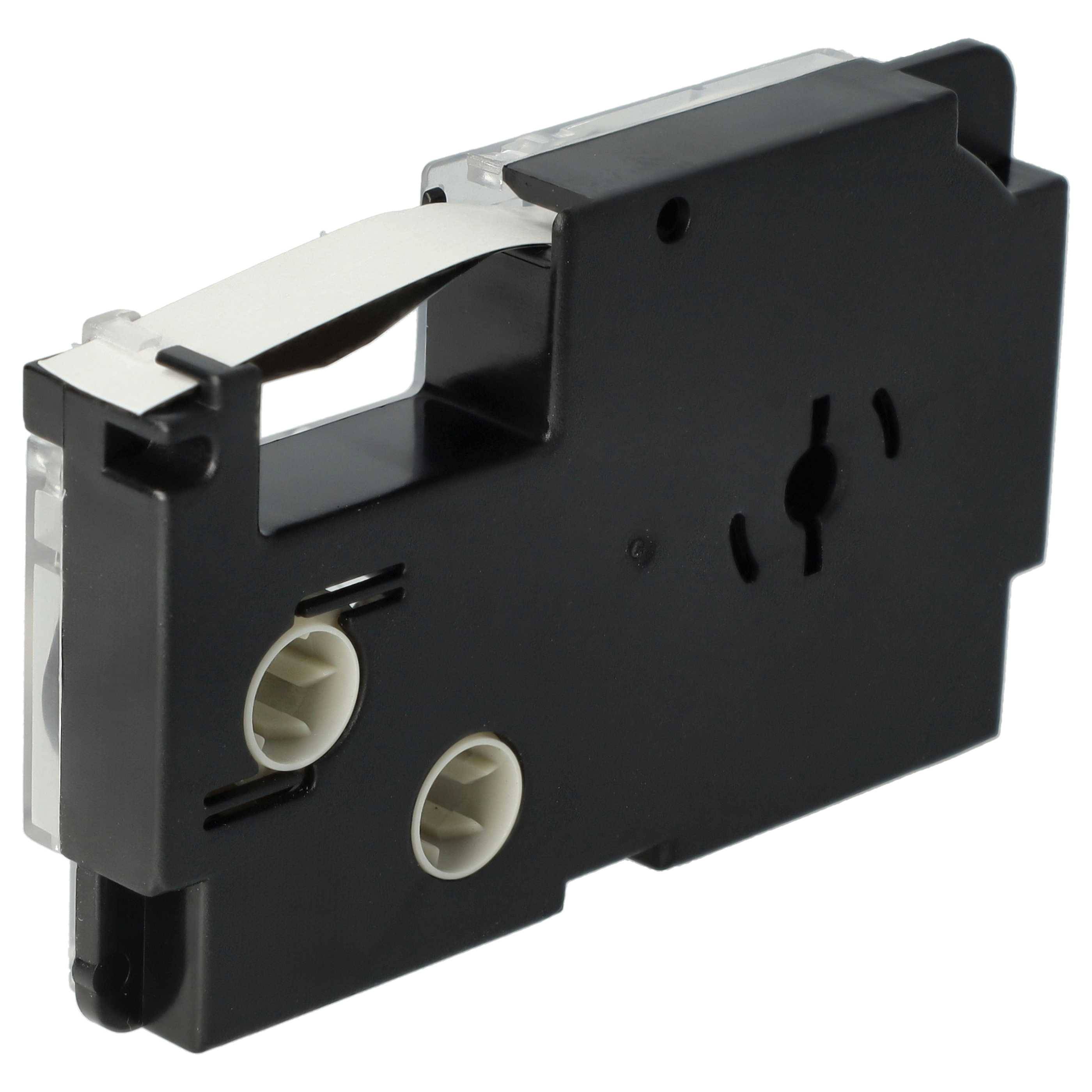 vhbw Schriftband-Kassette kompatibel mit Casio KL-750E | KL-C500, KL-8200, KL-8100, KL-820, KL-780, KL-G2 Etiketten-Drucker 8m x 9mm Schwarz auf