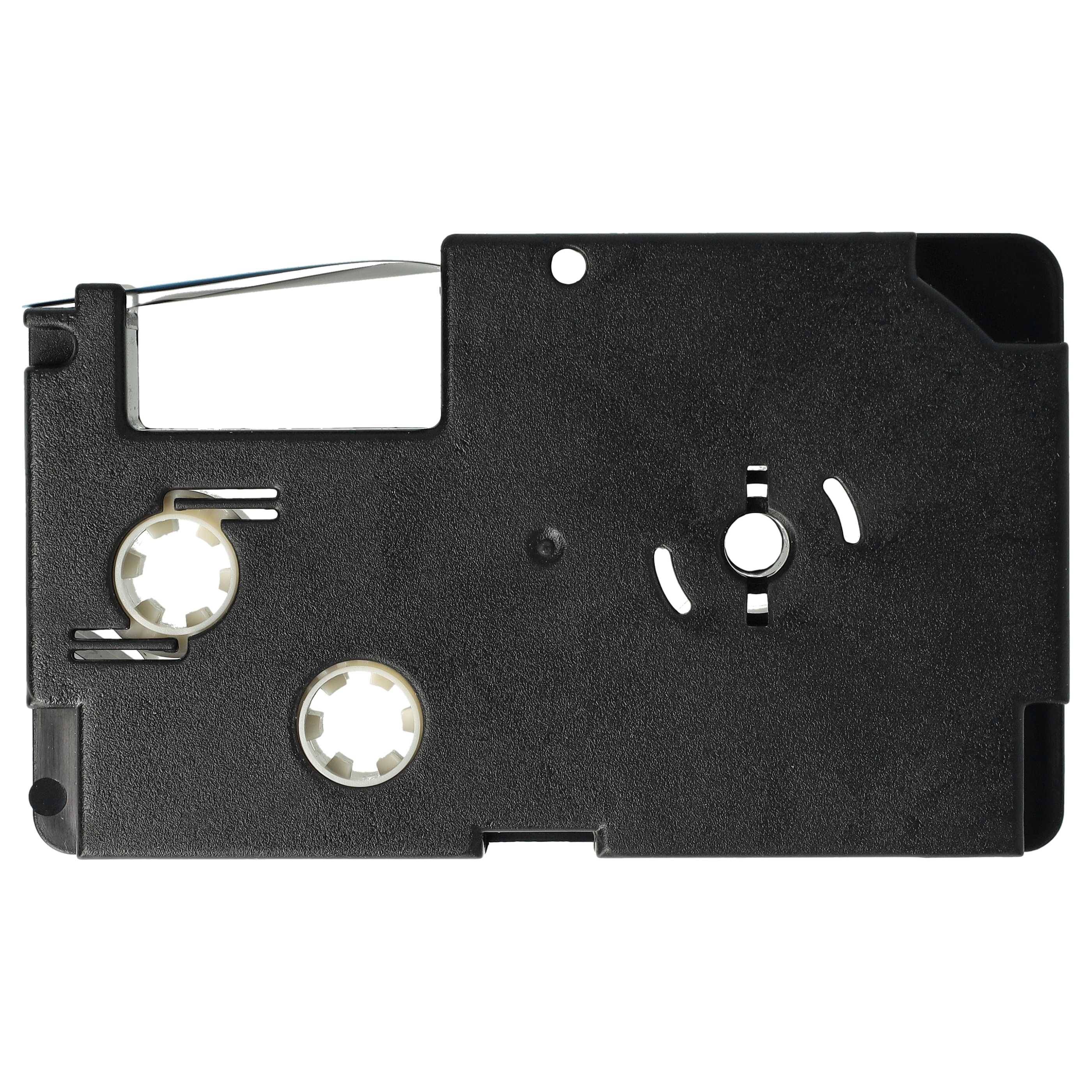 vhbw Schriftband-Kassette kompatibel mit Casio KL-750E | KL-C500, KL-8200, KL-8100, KL-820, KL-780, KL-G2 Etiketten-Drucker 8m x 9mm Schwarz auf
