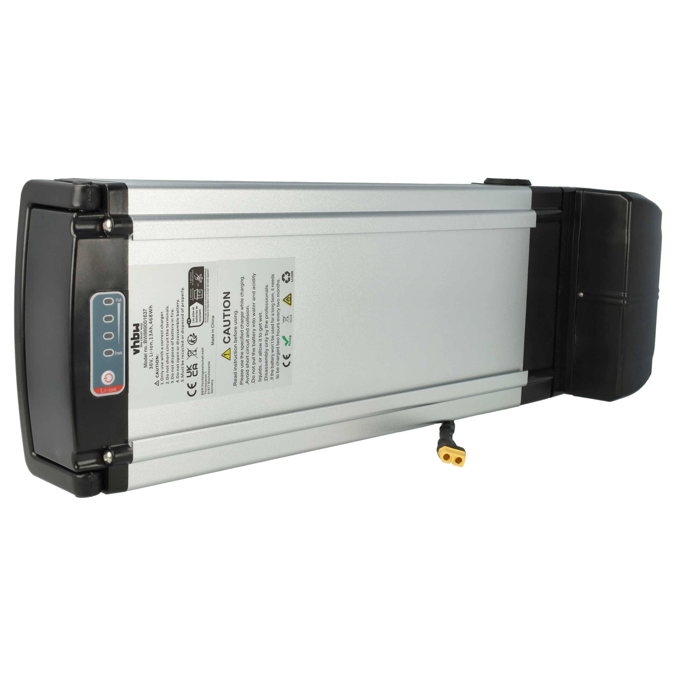 vhbw Akku kompatibel mit Hapex E-Bike Elektrofahrrad (13 Ah, 36 V, Li-Ion) + Ladegerät -