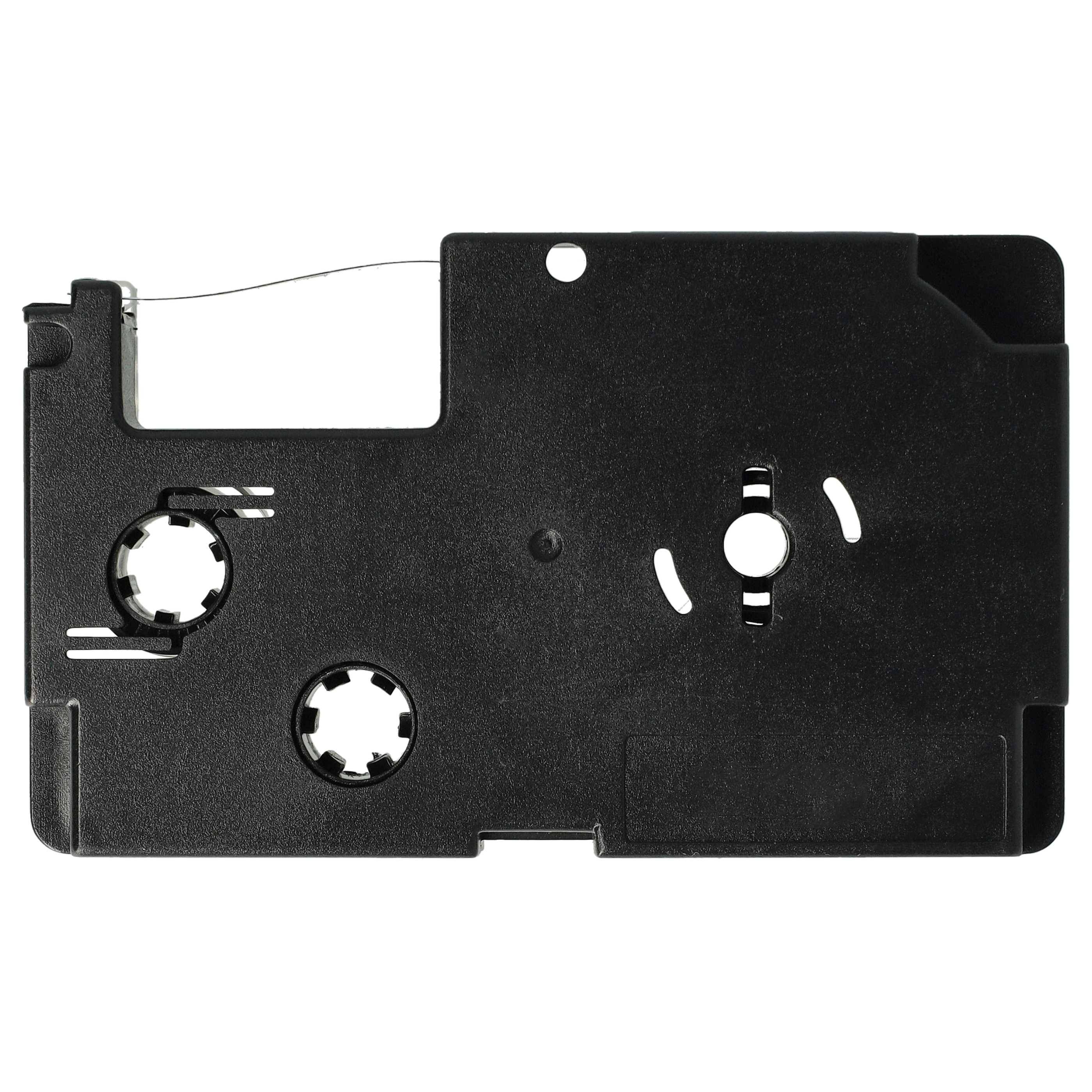 vhbw Schriftband-Kassette kompatibel mit Casio KL-300, KL-70E, KL-200E, KL-60, KL-7400, KL-7000, KL-7200 Etiketten-Drucker 8m x 9mm Weiß auf Schwarz
