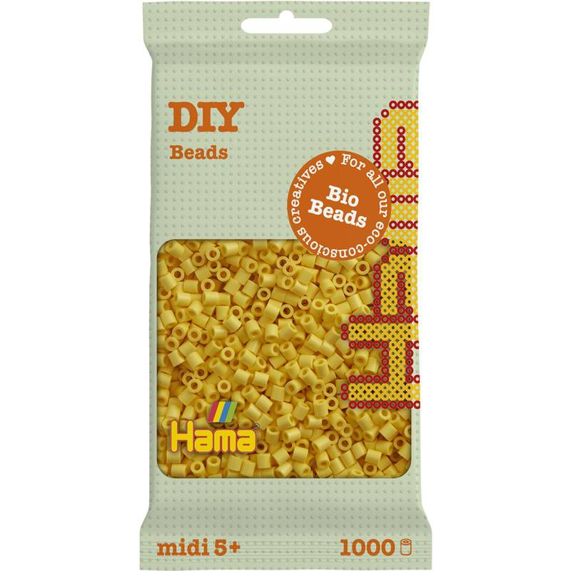 Hama Bügelperlen Bio midi, hellgelb, im Beutel