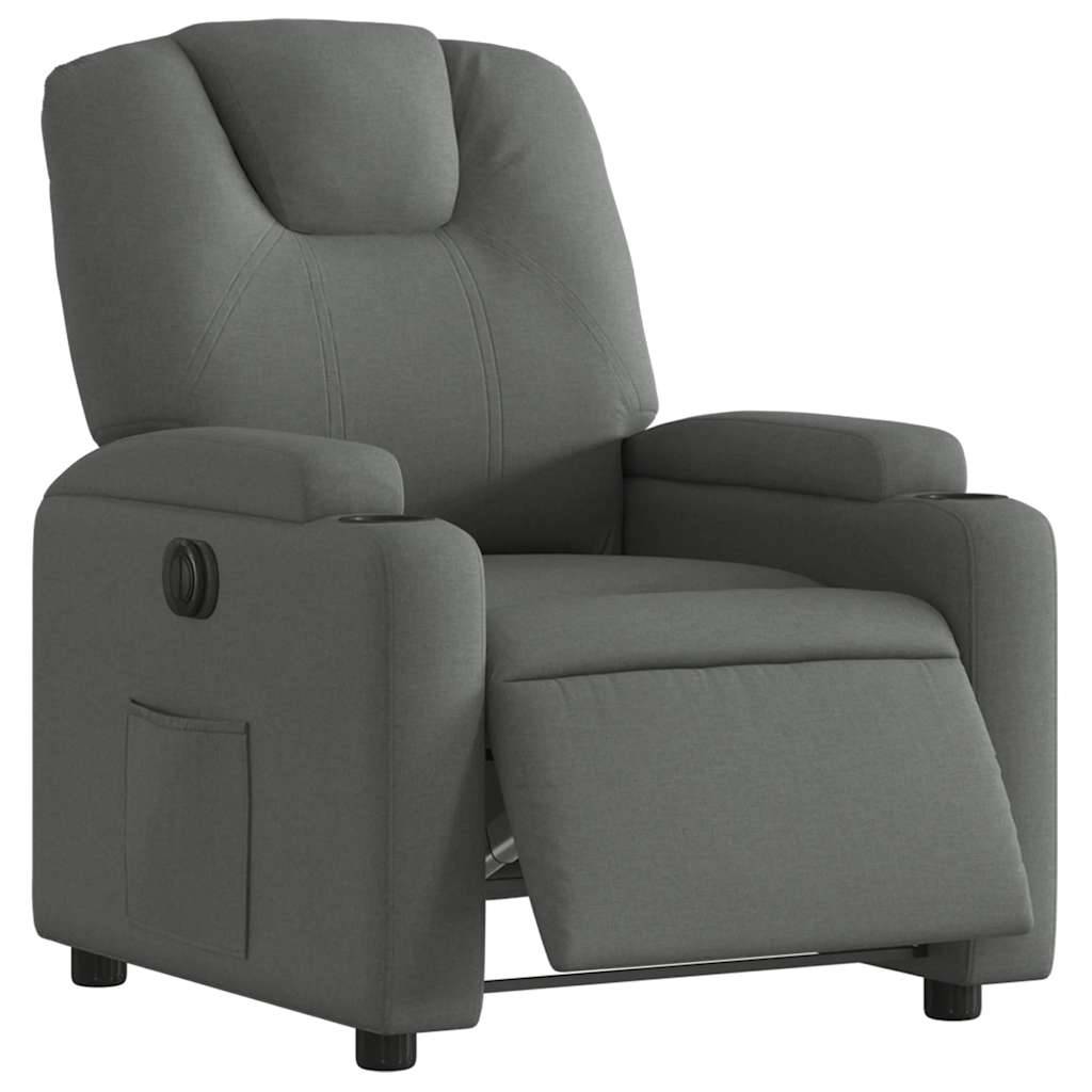 vidaXL Relaxsessel Elektrisch Dunkelgrau Stoff