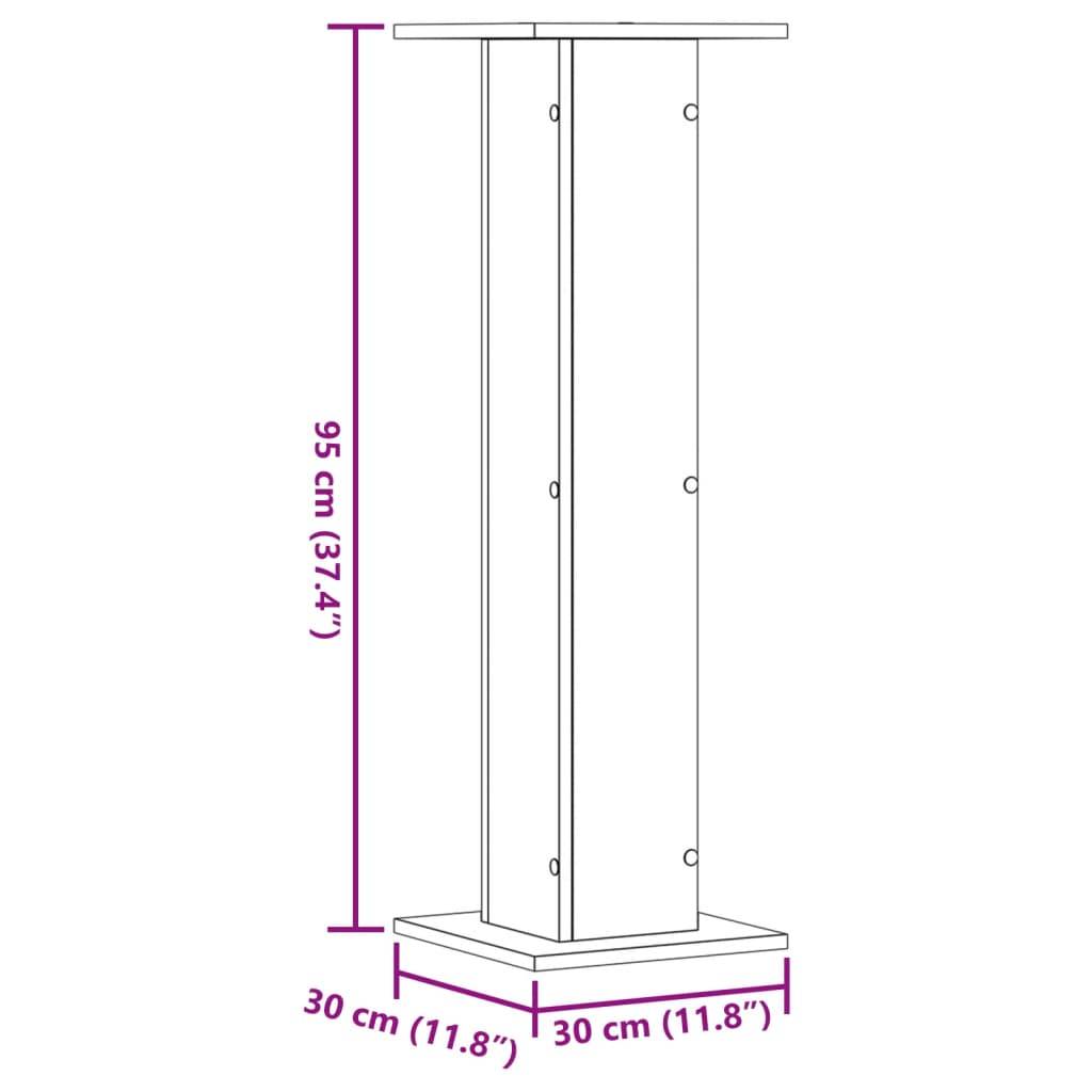 vidaXL Lautsprecherständer 2 Stk. Weiß 30x30x95 cm Holzwerkstoff