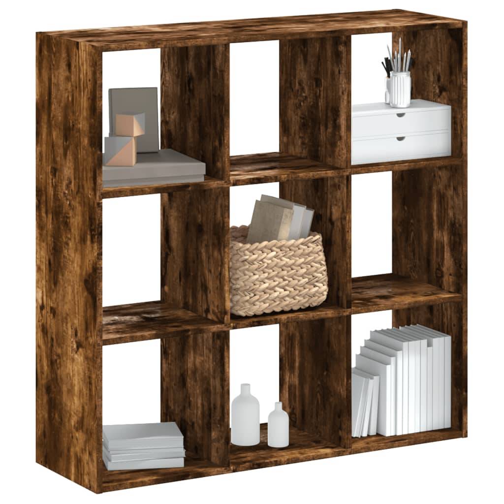 vidaXL Bücherregal Räuchereiche 102x32x102 cm Holzwerkstoff