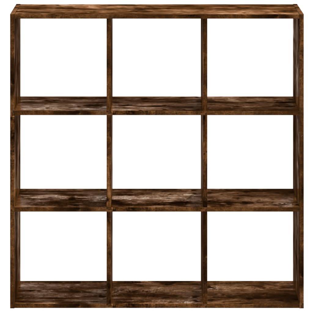 vidaXL Bücherregal Räuchereiche 102x32x102 cm Holzwerkstoff