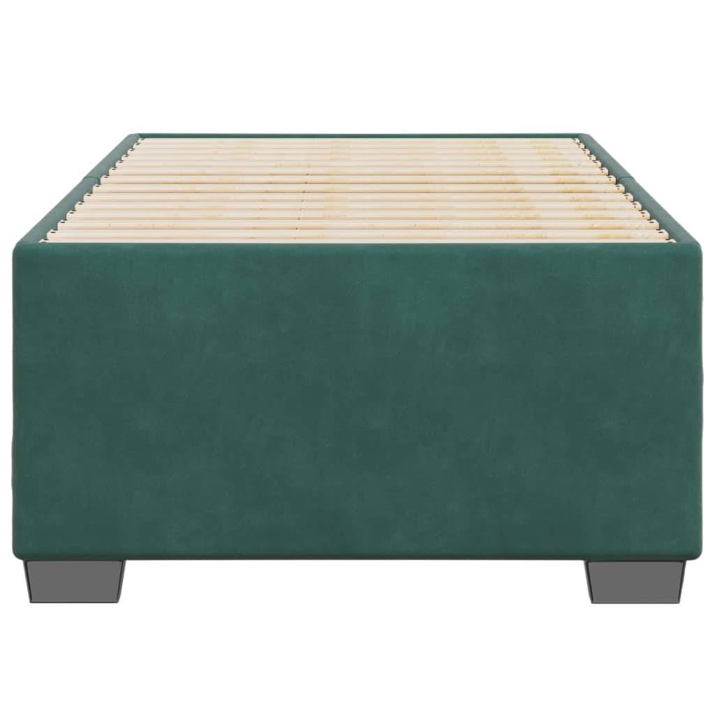 vidaXL Bettgestell ohne Matratze Dunkelgrün 100x200 cm Samt