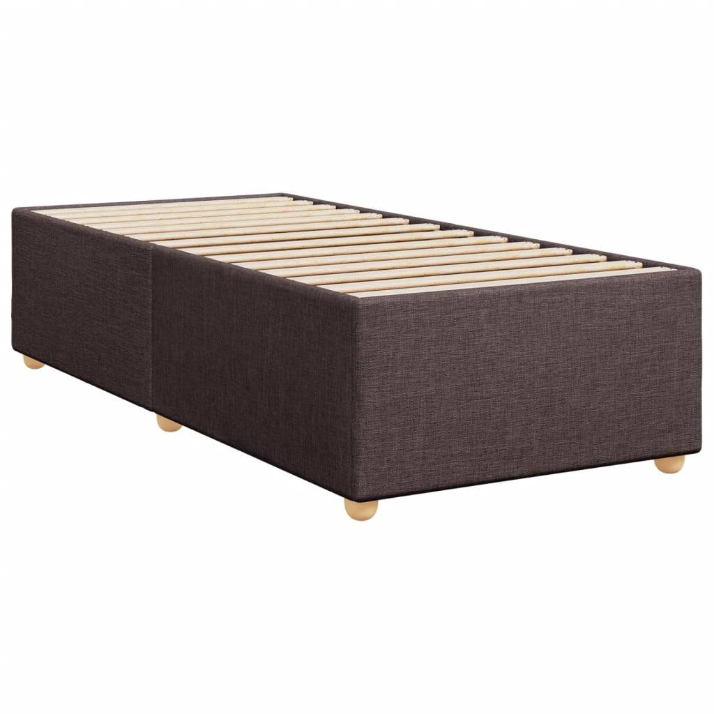 vidaXL Bettgestell ohne Matratze Dunkelbraun 80x200 cm Stoff