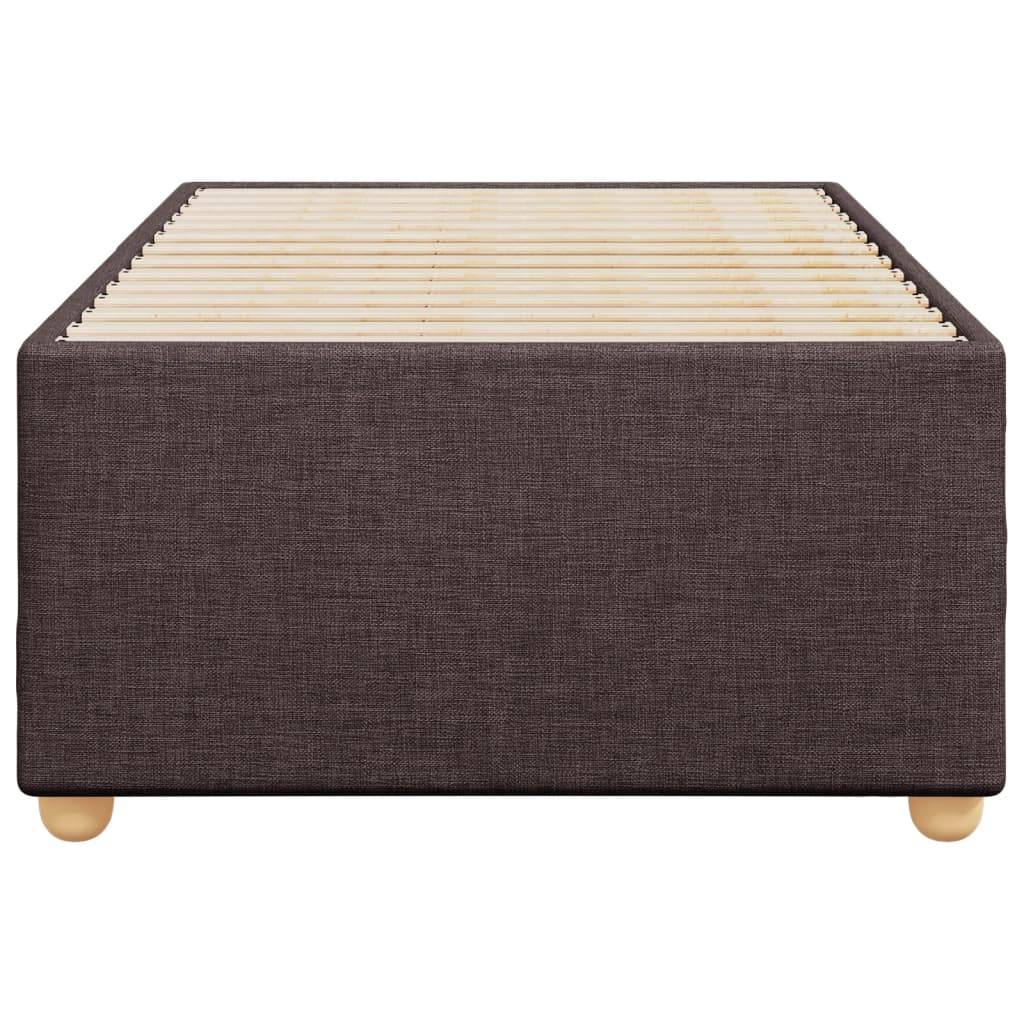 vidaXL Bettgestell ohne Matratze Dunkelbraun 80x200 cm Stoff