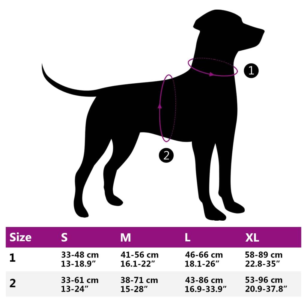 vidaXL Hundegeschirr mit Leine & Halsband Verstellbar Schwarz XL