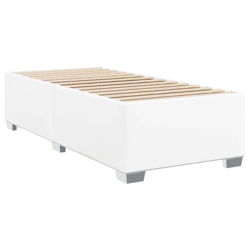 vidaXL Bettgestell Weiß 100x200 cm Kunstleder