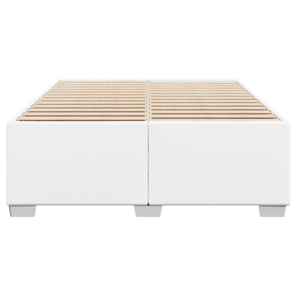 vidaXL Bettgestell Weiß 160x200 cm Kunstleder