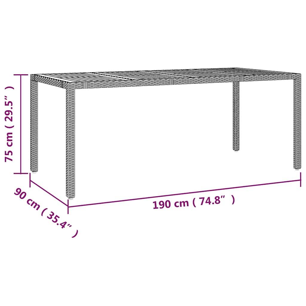 vidaXL 9-tlg. Garten-Bistro-Set mit Kissen Schwarz Poly Rattan