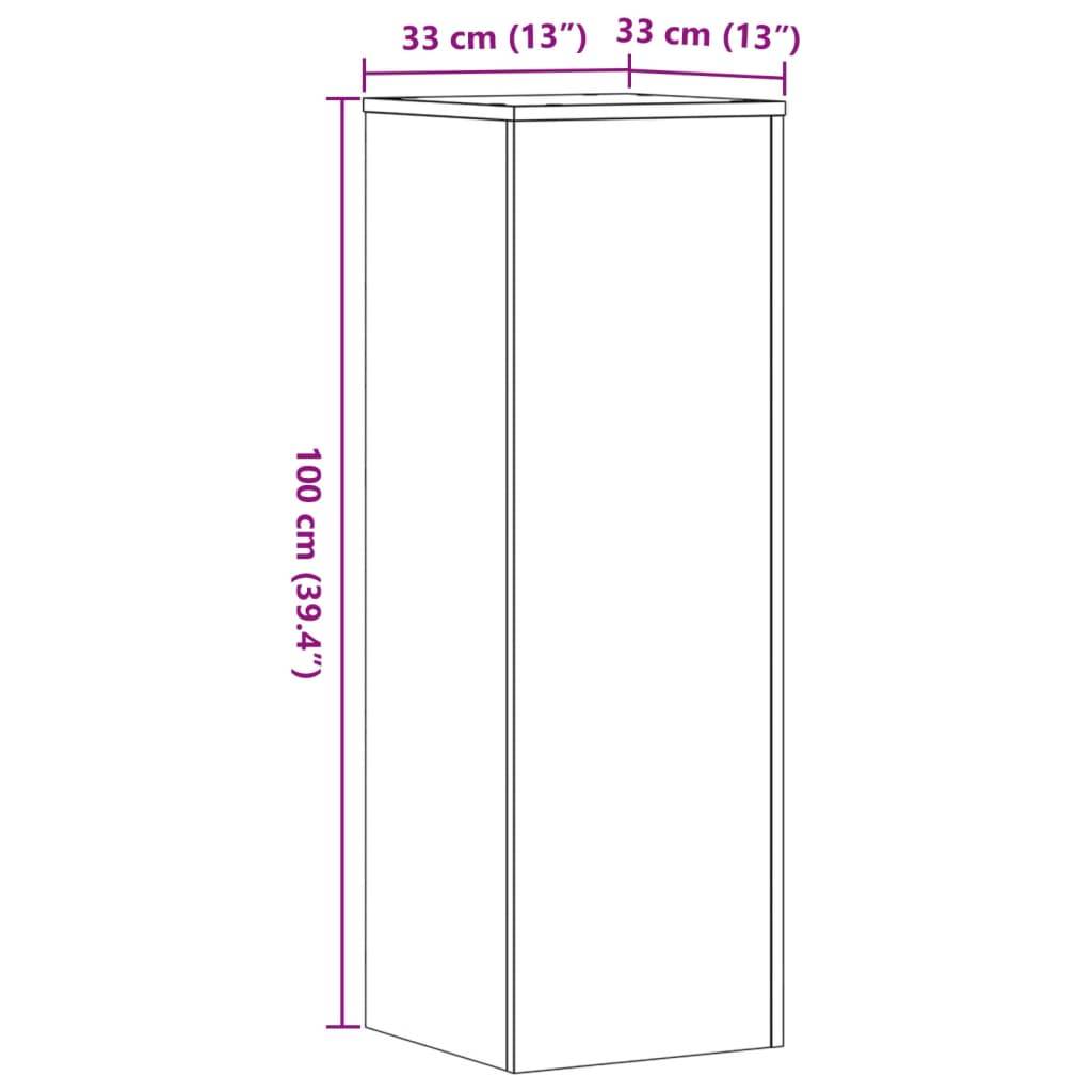 vidaXL Pflanzenständer 2 Stk. Sonoma-Eiche 33x33x100 cm Holzwerkstoff