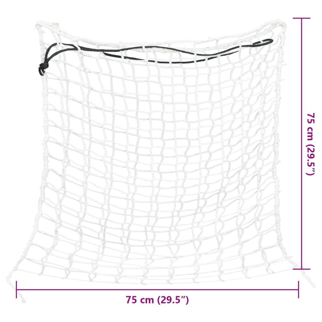 vidaXL Heunetze 2 Stk. Rund Weiß 75x75 m PP