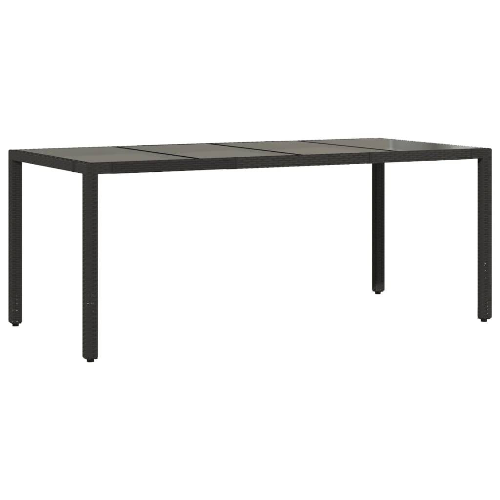 vidaXL 9-tlg. Garten-Essgruppe mit Kissen Schwarz Poly Rattan