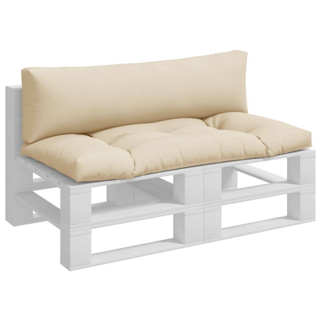 vidaXL Palettenkissen 2-tlg. Beige Stoff