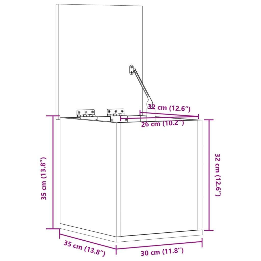 vidaXL Truhe Sonoma-Eiche 30x35x35 cm Holzwerkstoff