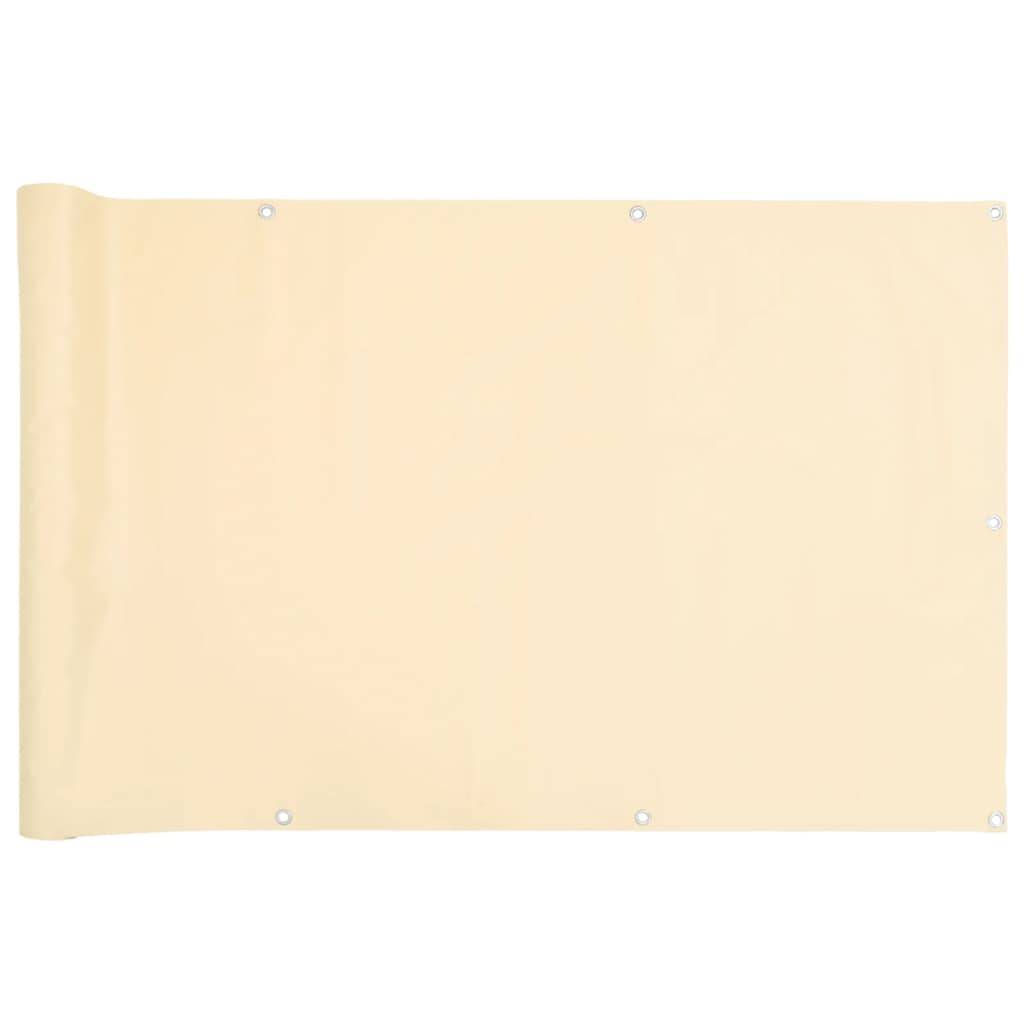 vidaXL Balkon-Sichtschutz Creme 600x120 cm PVC