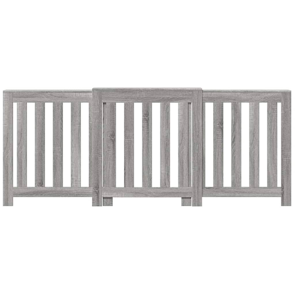 vidaXL Heizkörperverkleidung Grau Sonoma 205x21,5x83,5 cm