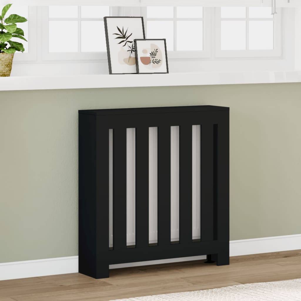 vidaXL Heizkörperverkleidung Schwarz 78x20x82 cm Holzwerkstoff