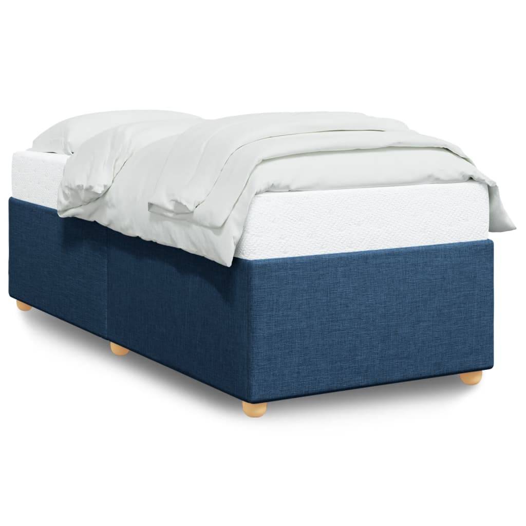 vidaXL Bettgestell ohne Matratze Blau 80x200 cm Stoff