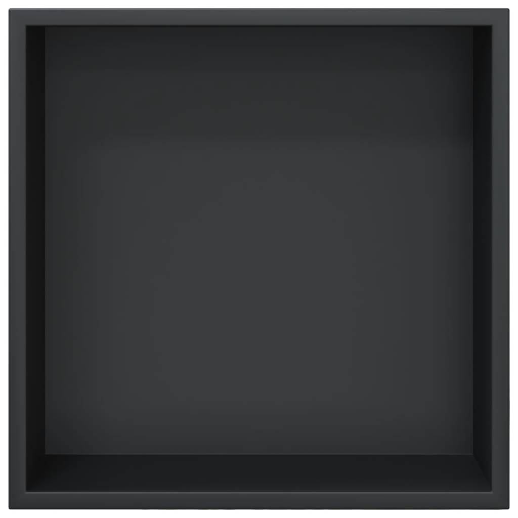 vidaXL Duschnische Mattschwarz 32x32x9 cm Edelstahl