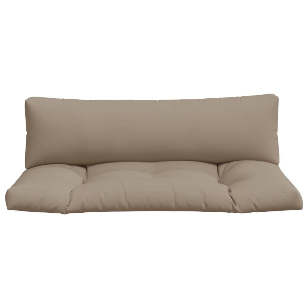vidaXL Palettenkissen 2-tlg. Taupe Stoff