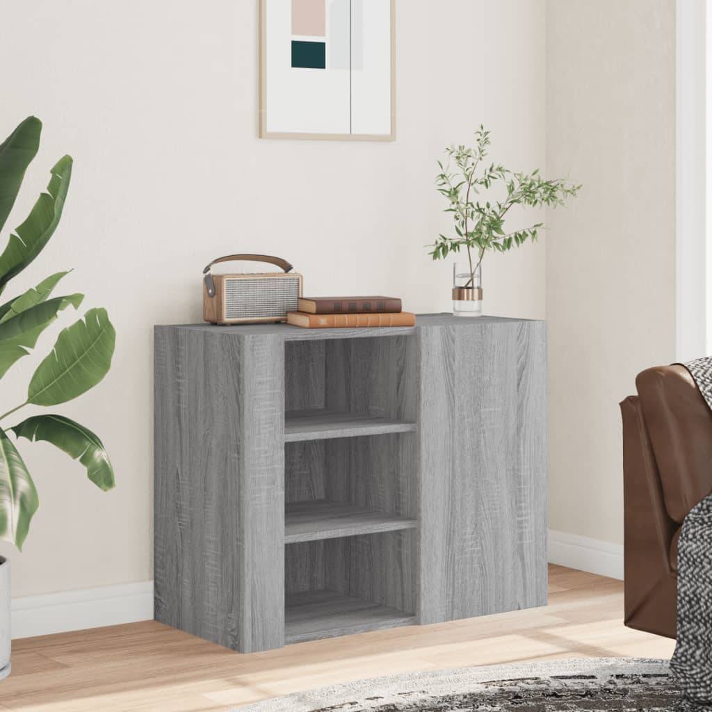 vidaXL Wandregal Grau Sonoma 75x35x60 cm Holzwerkstoff
