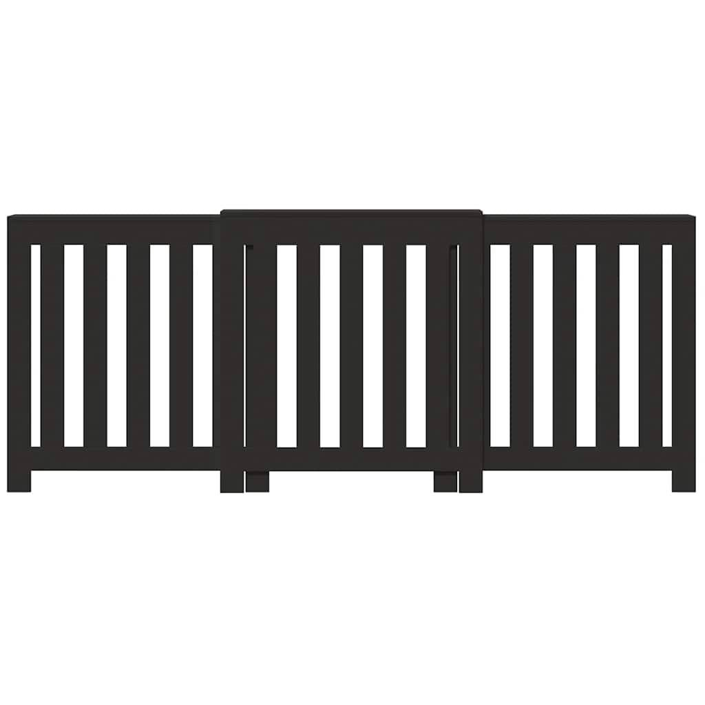 vidaXL Heizkörperverkleidung Schwarz 205x21,5x83,5 cm Holzwerkstoff