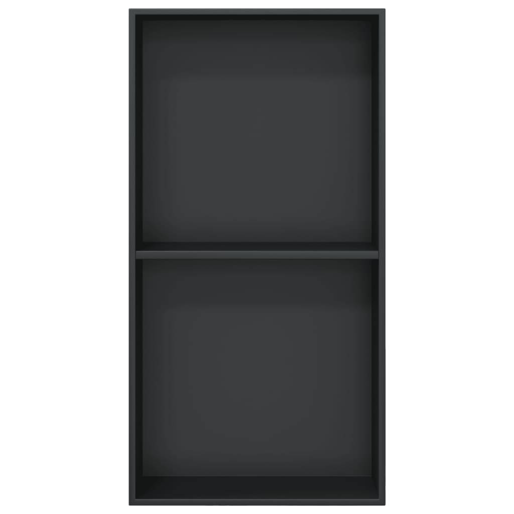 vidaXL Duschnische Mattschwarz 32x62x9 cm Edelstahl