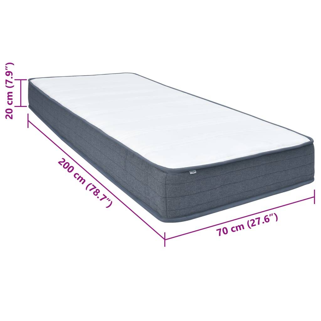 vidaXL Boxspringmatratze 200x70x20 cm Stoff