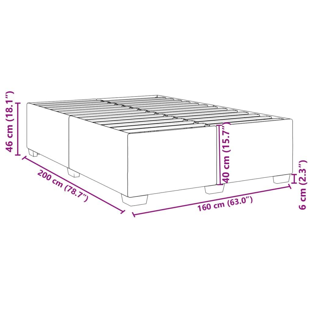 vidaXL Bettgestell Weiß 160x200 cm Kunstleder