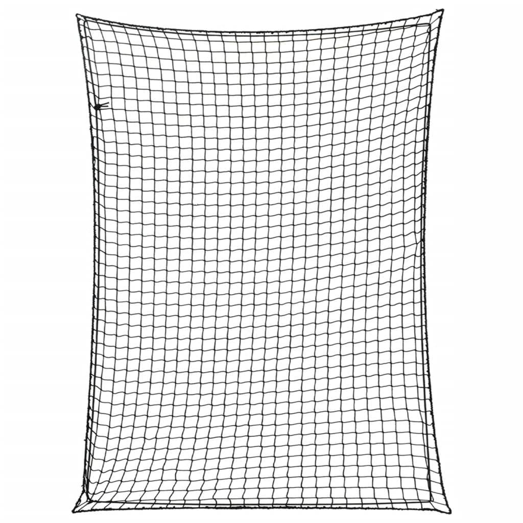vidaXL Anhängernetz mit Gummiseil Schwarz 4x3 m PP
