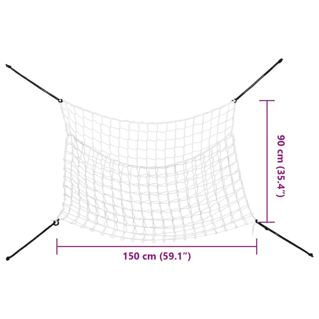 vidaXL Heunetze 2 Stk. Rechteckig Weiß 150x90 cm PP