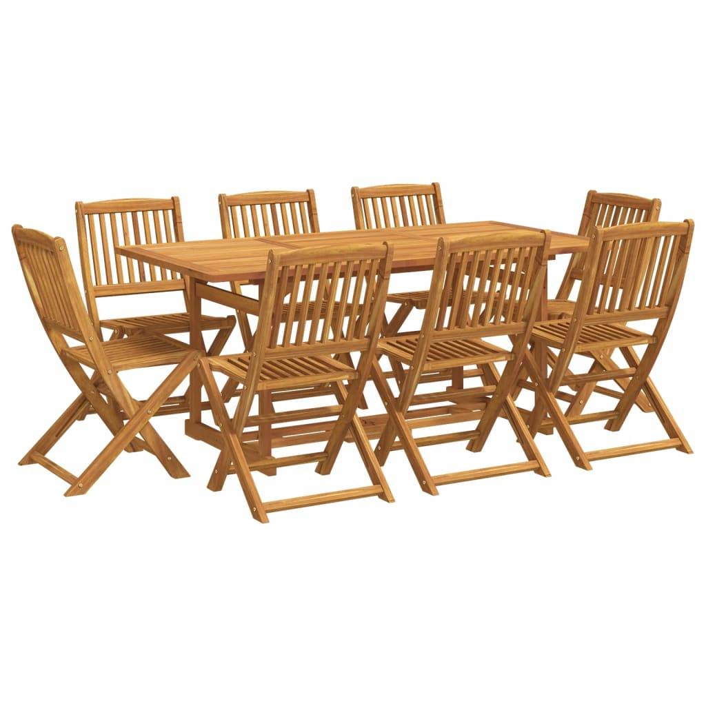 vidaXL 9-tlg. Garten-Essgruppe 180x90x75 cm Massivholz Akazie