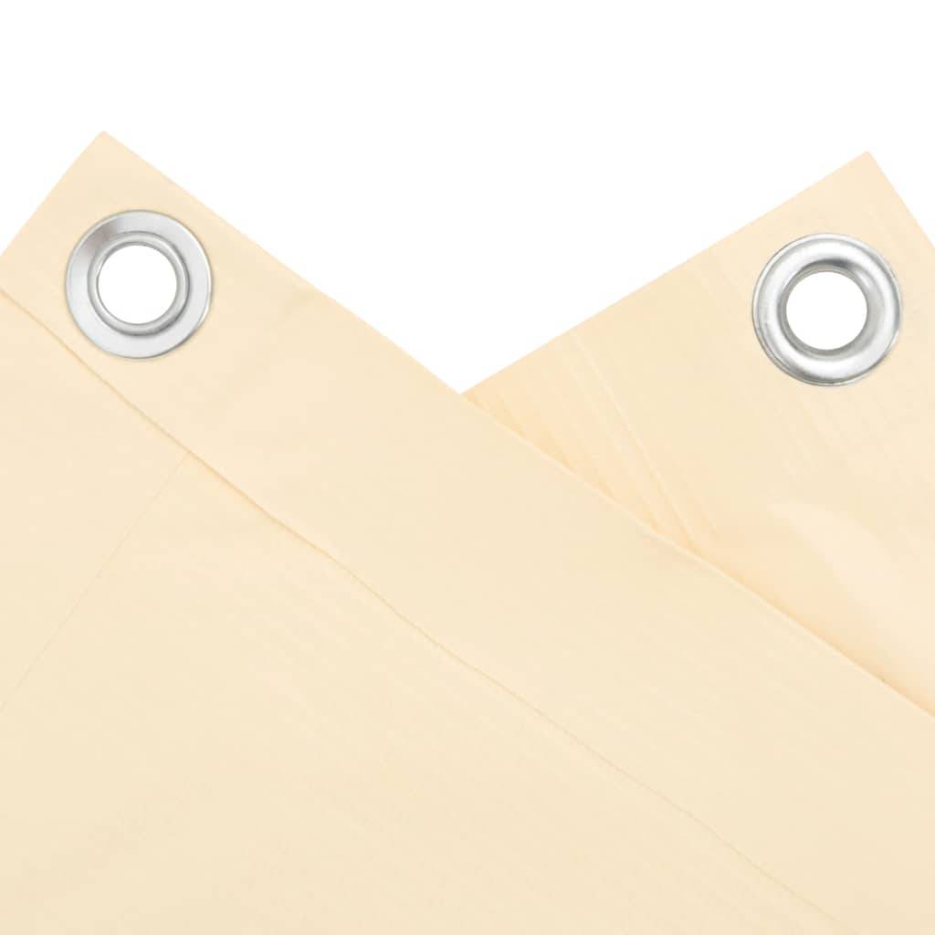 vidaXL Balkon-Sichtschutz Creme 400x90 cm PVC